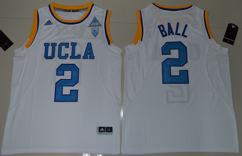 2017 UCLA Bruins Lonzo Ball #2 College Basketball Authentic  White Jersey->women nba jersey->Women Jersey